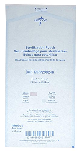 Pouches Sterilization Heat-Seal Steam 8'x16' (20 .. .  .  